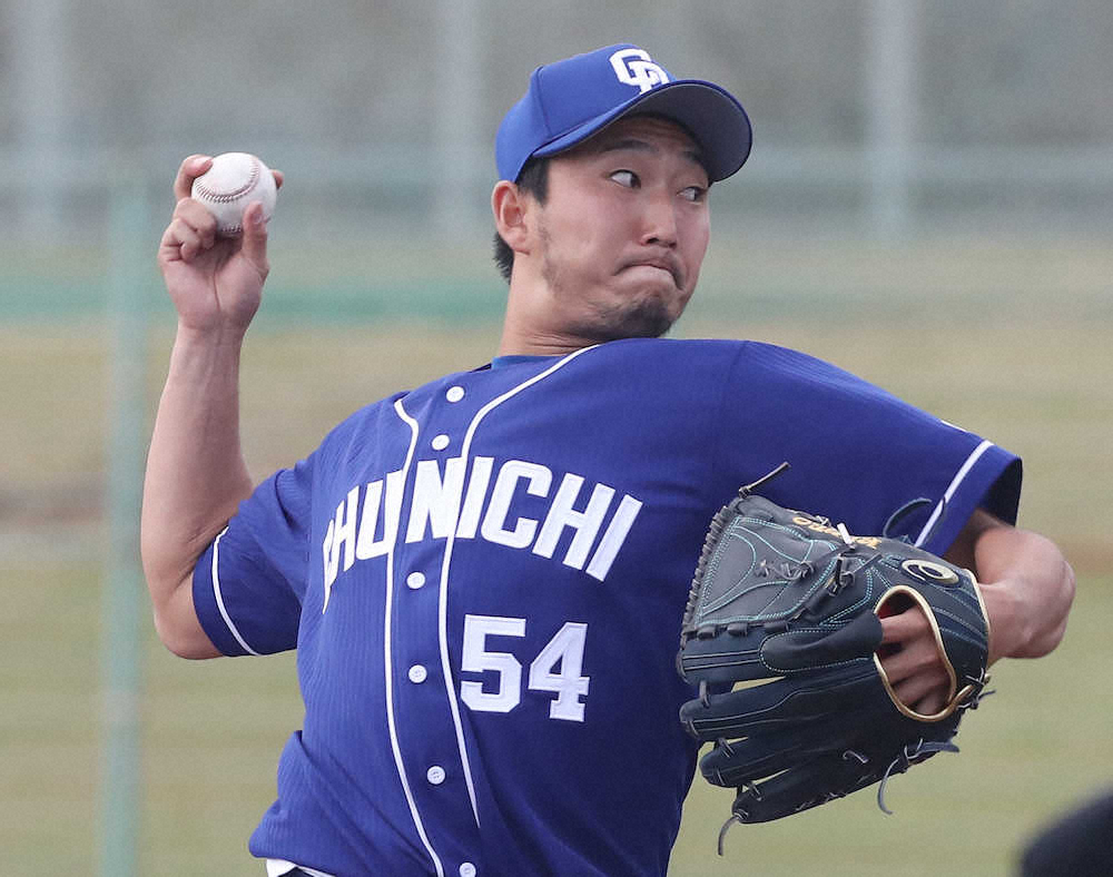 【画像・写真】中日　藤嶋、今年初紅白戦は1回無失点　野茂氏伝授フォークで空振り奪う