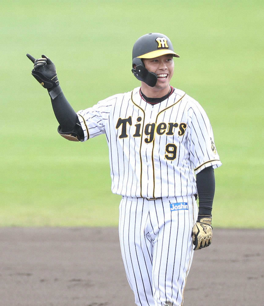 【画像・写真】阪神・高山　覚悟の2安打!し烈外野争い「結果を出し続けないと」