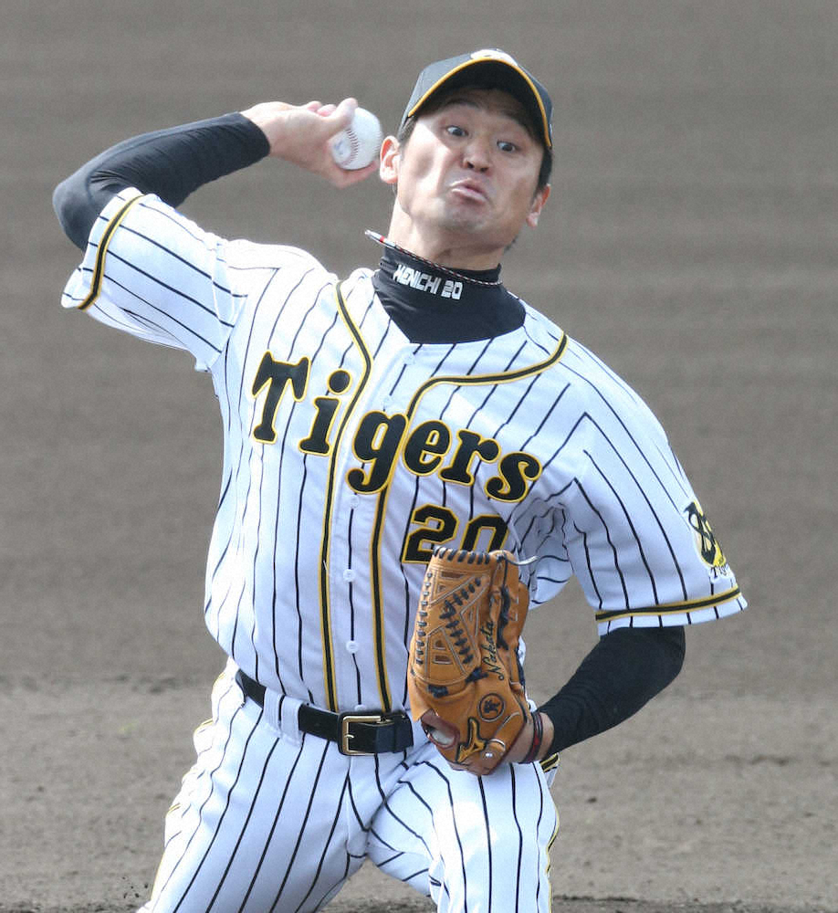 【画像・写真】阪神・中田　初登板シート打撃で手応え　直球で「バッターを押し込めたと思う」