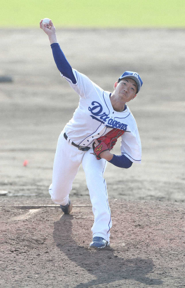 【画像・写真】中日・勝野　復活の1回2K零封！昨秋以来の実戦登板　「最低でも5勝したい」