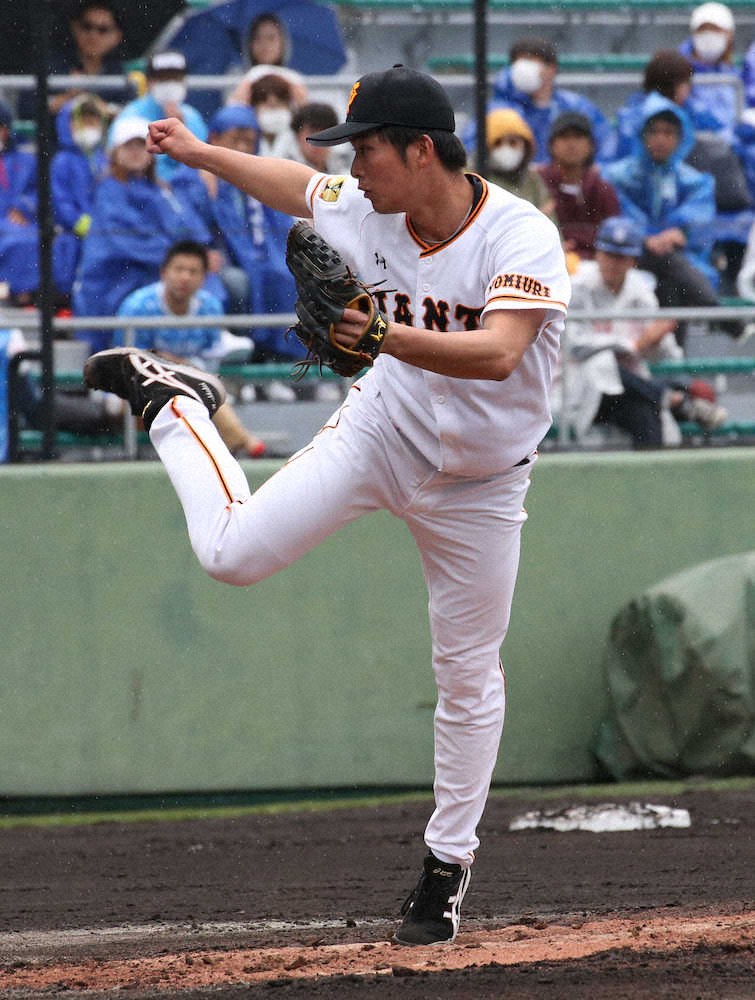 【画像・写真】巨人育成・沼田　1回3人斬りに笑顔「ブルペンで悪くて試合では良かった」