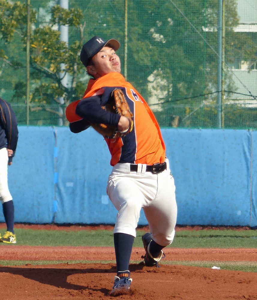 【画像・写真】今秋ドラフト候補の法大・石川　OP戦で3回完全5K！