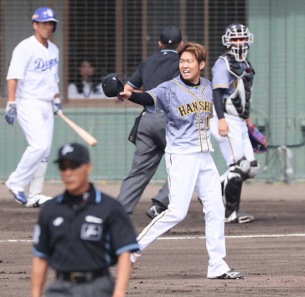 【画像・写真】阪神・西勇　2回を3安打1失点　ピンチを併殺で切り抜ける