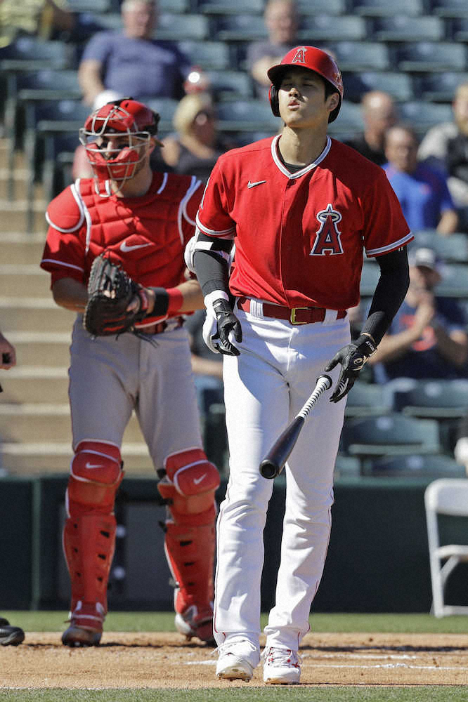 【画像・写真】大谷　右肘死球にヒヤリも「問題ない」　打撃フォーム試行錯誤「いろいろ気付くことも」