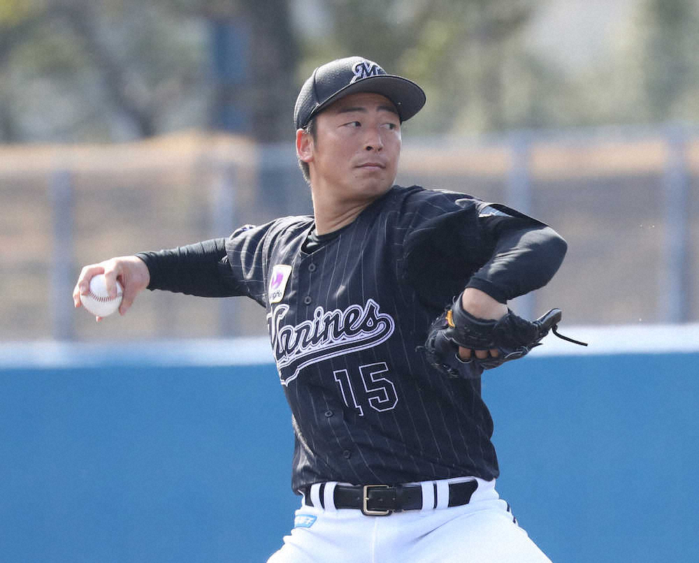 【画像・写真】ロッテ開幕候補・美馬が調整40球　石川は「まずまずよかった」3回無安打無失点