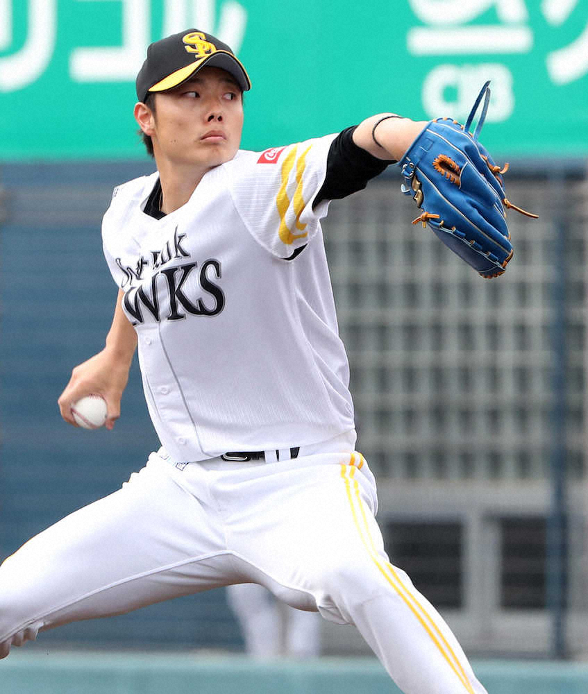 【画像・写真】ソフトB・松本　無観客に「違和感」も3回2Kの完全投球