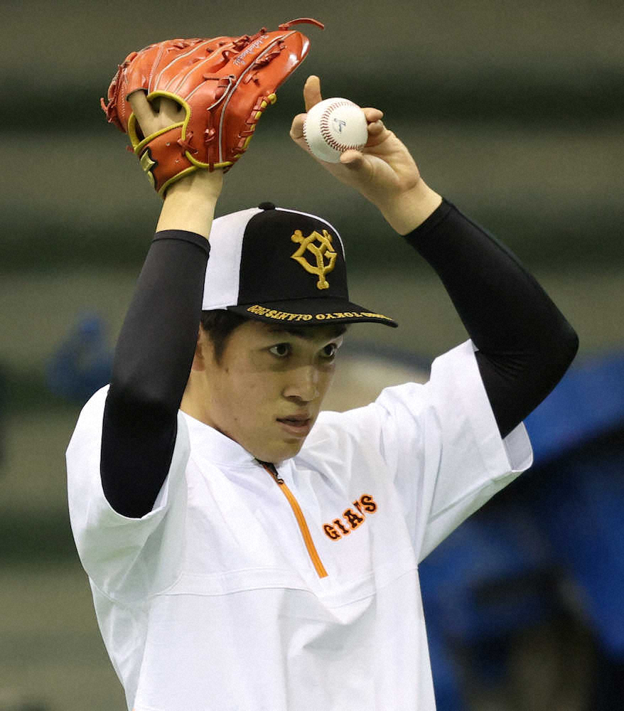 【画像・写真】巨人・高橋　「いい結果残している」同期の戸郷にメラッ！開幕ローテ入りへ闘志
