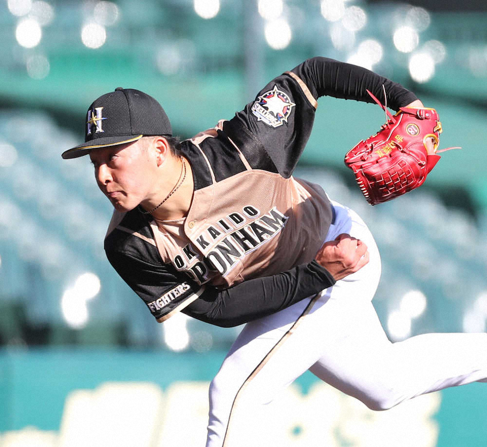 【画像・写真】日本ハム・輝星、563日ぶり甲子園で2回零封！満塁ピンチも踏ん張った