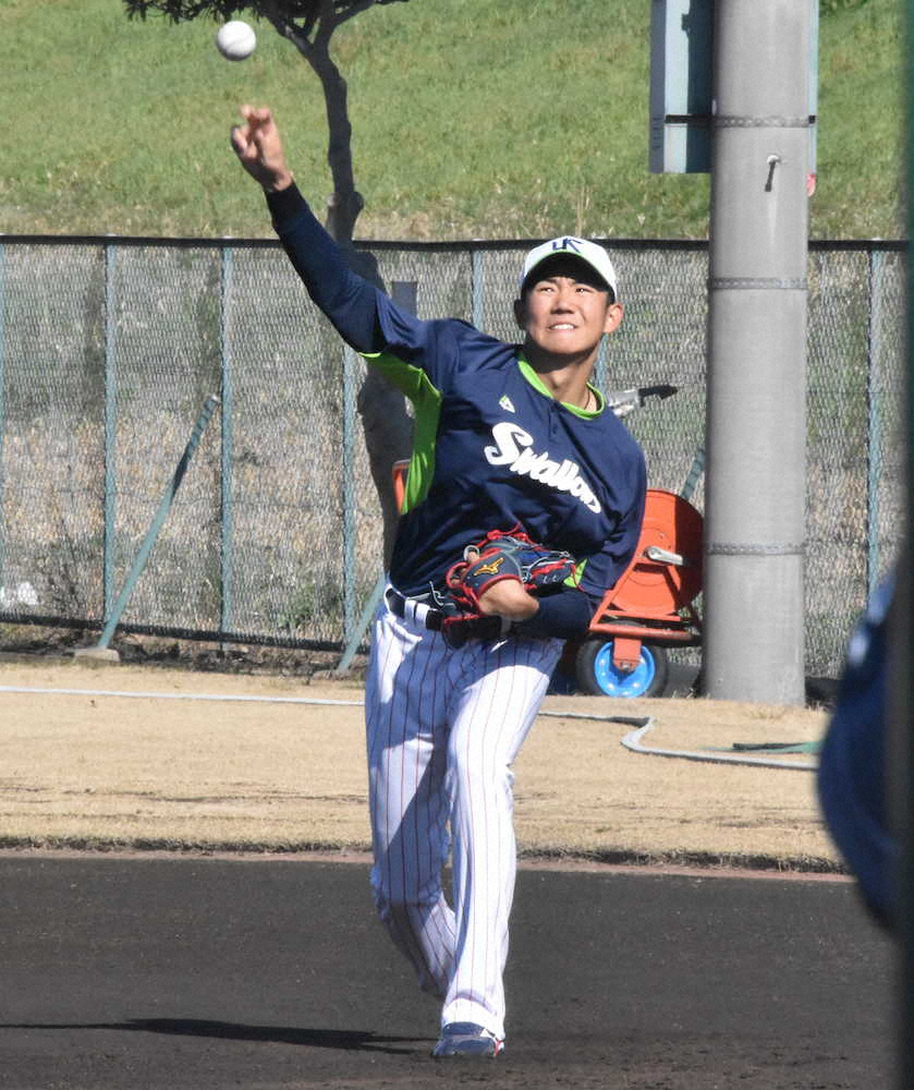 【画像・写真】ヤクルト・ドラ1奥川　8日に“初”ブルペン投球「徐々にステップアップしてる実感」