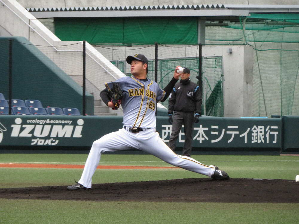 【画像・写真】ソフトバンク戦で力投する阪神・高橋