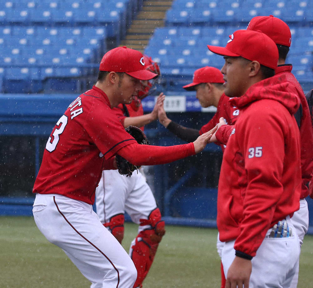 【画像・写真】広島・薮田、2回好投でローテ望み　開幕延期で「アピールするチャンスが増えた」