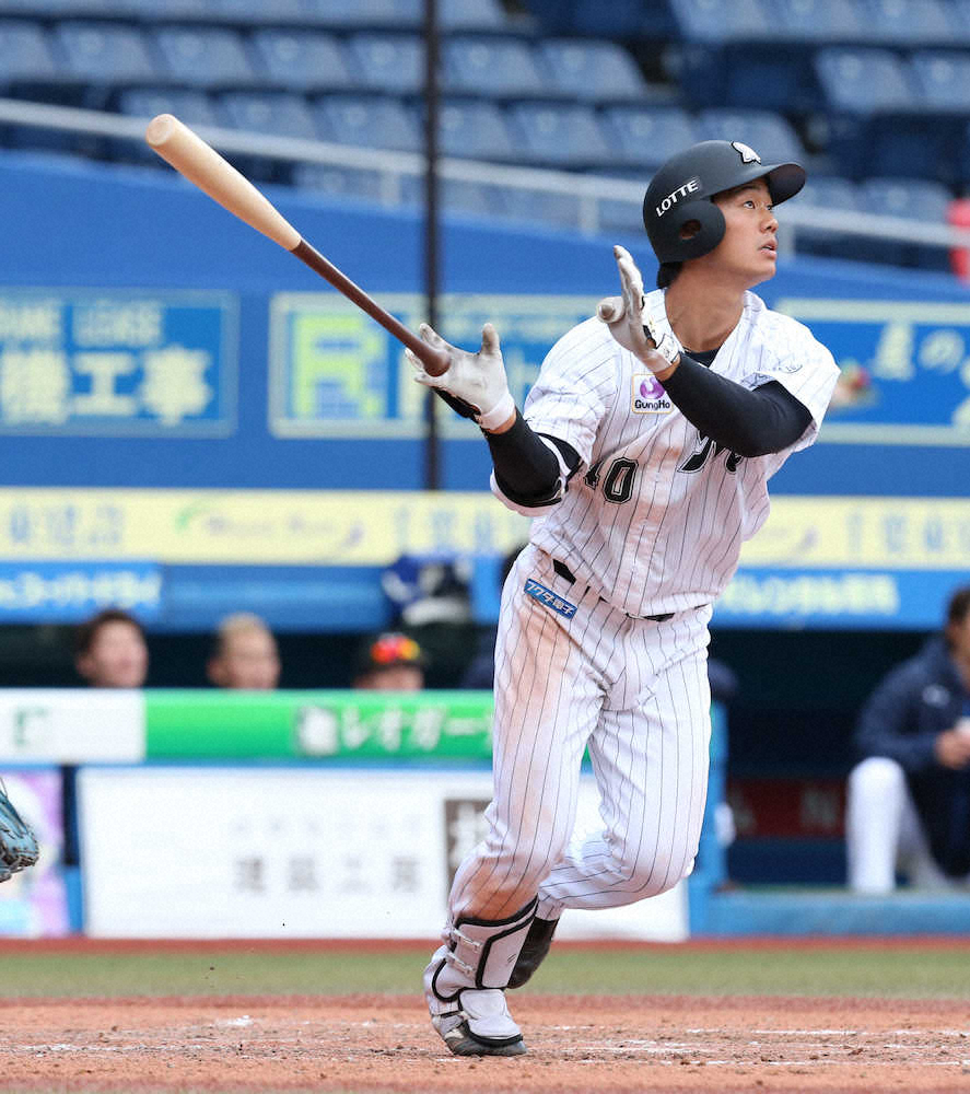 ロッテ ドラ5福田光 日本ハムのドラ1 河野から1号 感触は凄くよかった スポニチ Sponichi Annex 野球