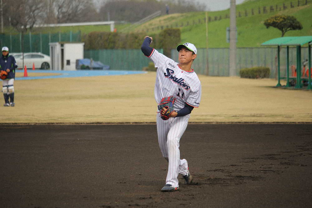 【画像・写真】ヤクルト・ドラ1奥川　2度目の本格投球へ意気込む「気持ちよく腕を振りたい」
