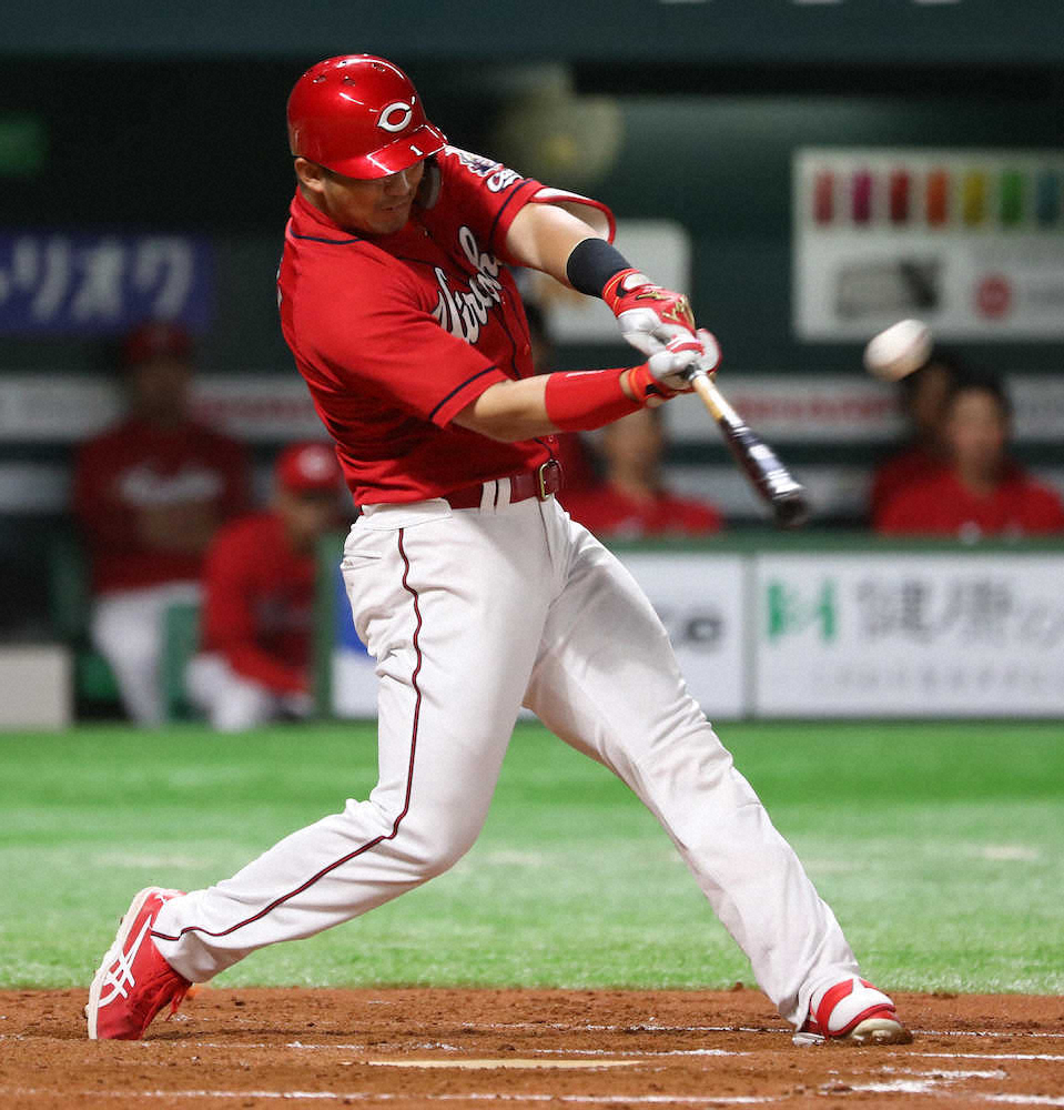 【画像・写真】誠也、さすがの貫録　代打に出て来て2球目ズドン　OP戦1号から13打席で3アーチ目