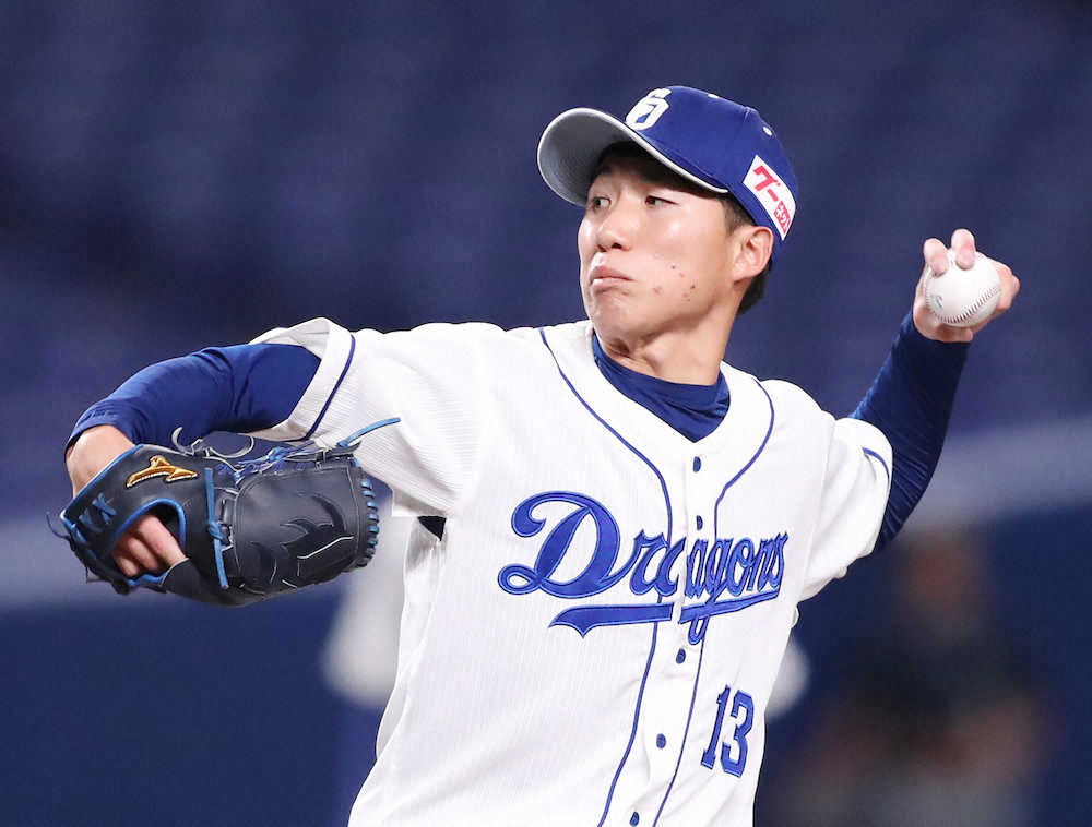 【画像・写真】中日「岩瀬2世」ドラ2橋本　3者連続三振含む2回無失点「狙って取れたのは自信になる」