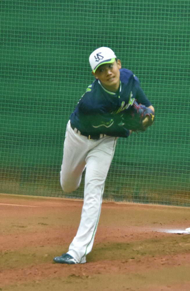 【画像・写真】ヤクルト・ドラ1奥川　2度目本格投球　捕手を座らせ43球も「良くなかった」と立ち投げで修正