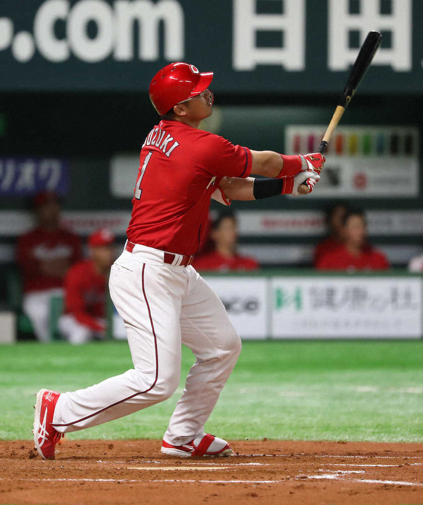 【画像・写真】広島・誠也　チーム最多オープン戦3号「いい集中力を持って打席に」