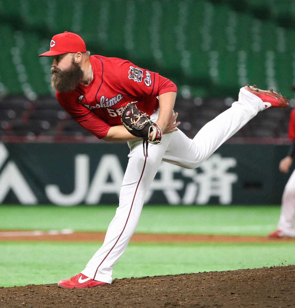 【画像・写真】広島DJ・ジョンソン　復調気配の1回2K　4試合ぶり無失点