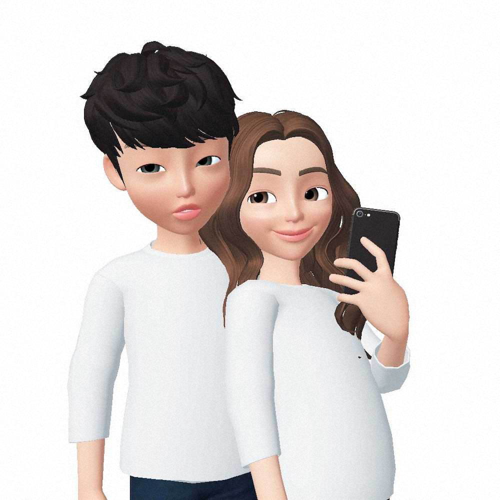 【画像・写真】アバター作成アプリ「ZEPETO」で撮影した石川直夫妻（本人提供）