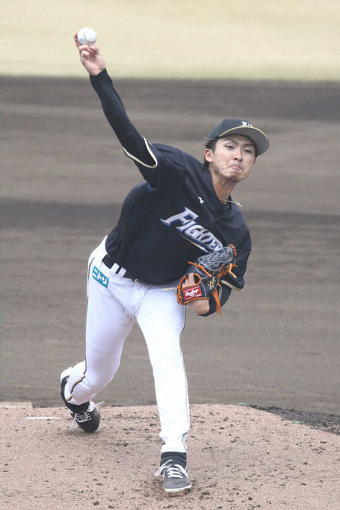 【画像・写真】日本ハム・上沢　実戦復帰前進　9カ月ぶりシート打撃登板で上々30球　栗山監督「心からよかった」