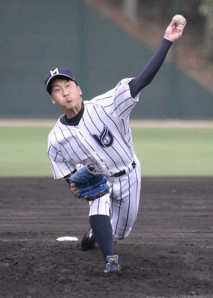 【画像・写真】龍谷大・波多野「感覚は悪くない」　OP戦で手応え6回4失点