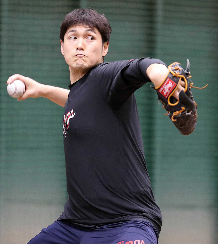 【画像・写真】巨人・鍵谷　捕手立たせ40球「メリハリをつけながら調整していく」