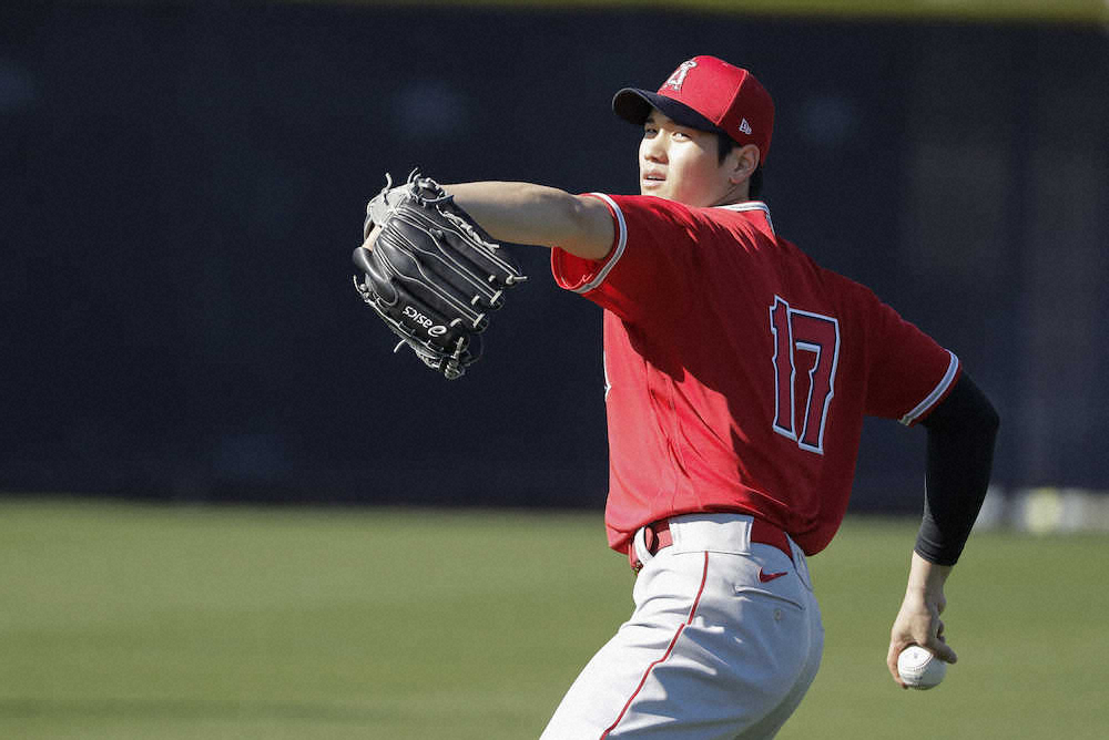 【画像・写真】エンゼルス・大谷が投げた！二刀流復活へ再出発　約1カ月ぶり本格投球