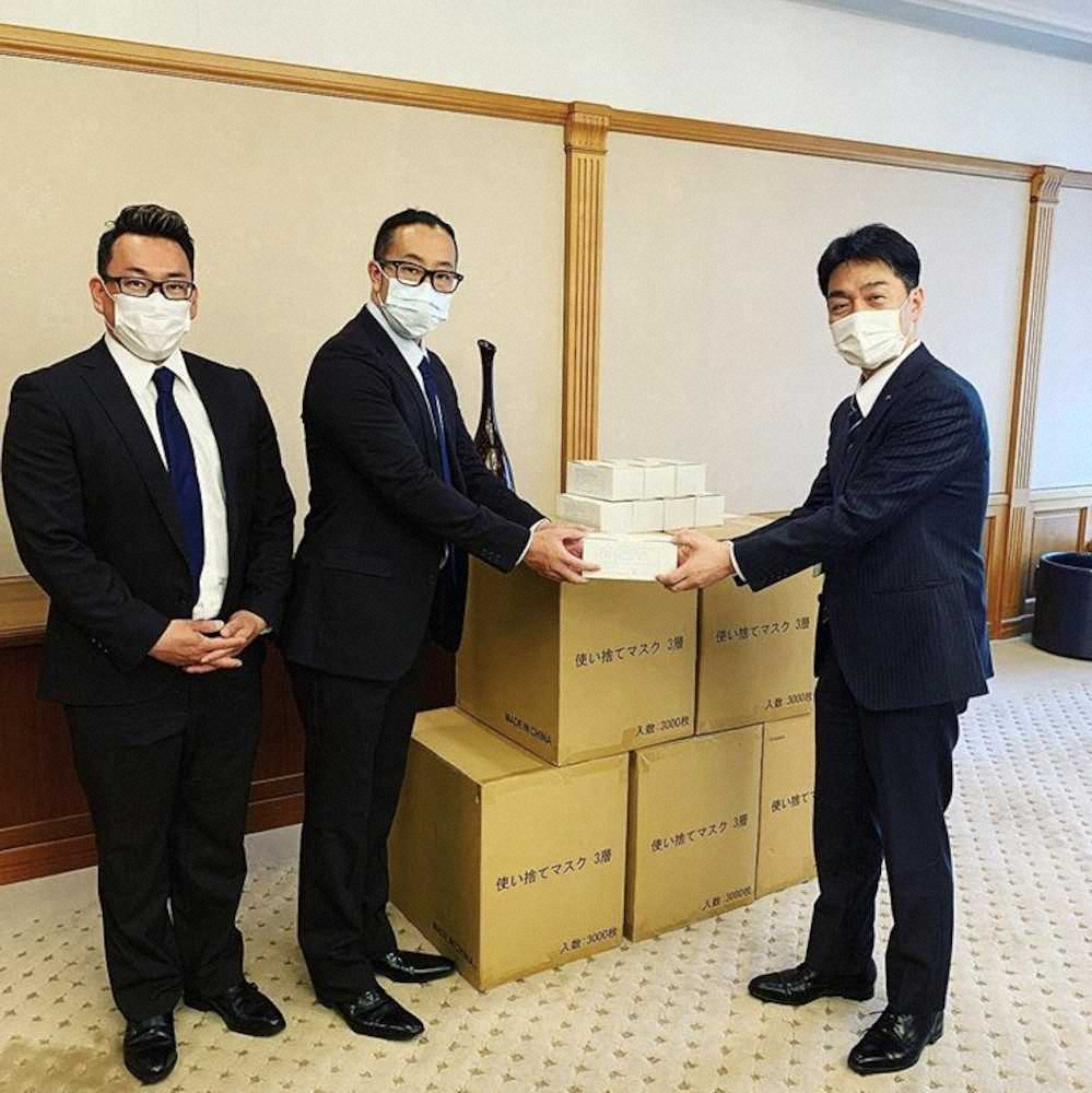 【画像・写真】フィットネスジムがマスクを大阪市に寄付！“ジムノマスク”に日本ハム・中田も称賛