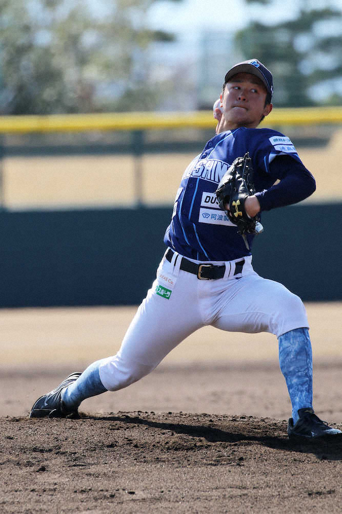 【画像・写真】四国IL徳島・戸田懐生投手　肘痛で高校退学も…昨季守護神として“再起”夢のNPB目指す