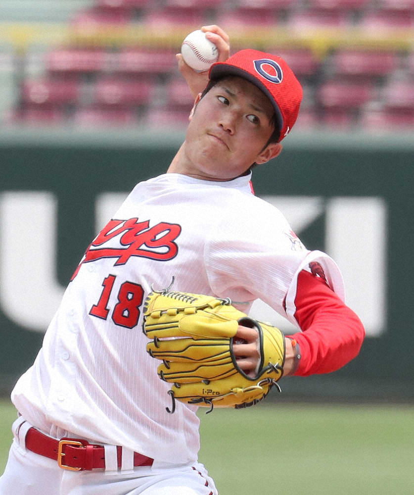 【画像・写真】広島・森下　開幕3戦目6・21デビューへ万全150キロ！3回零封、直球とカットで打者ほんろう