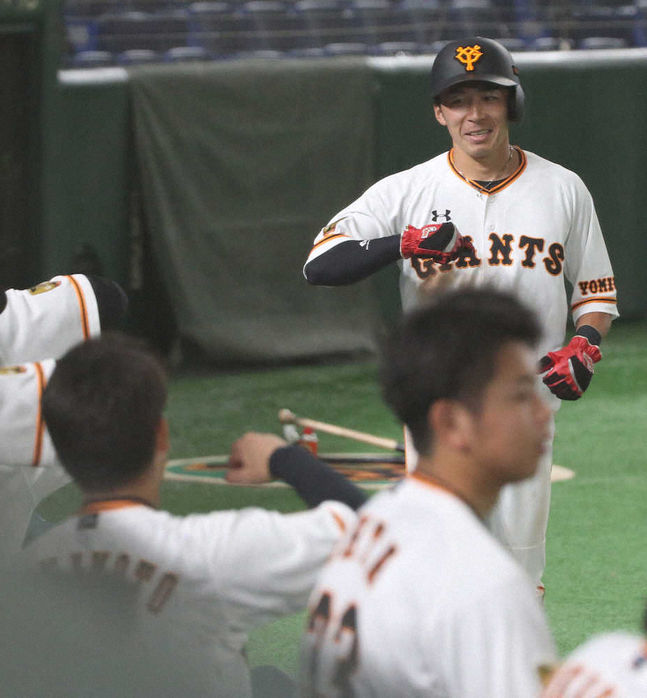 【画像・写真】巨人・増田大　2安打でアピール「自信を持って打席に立てた」