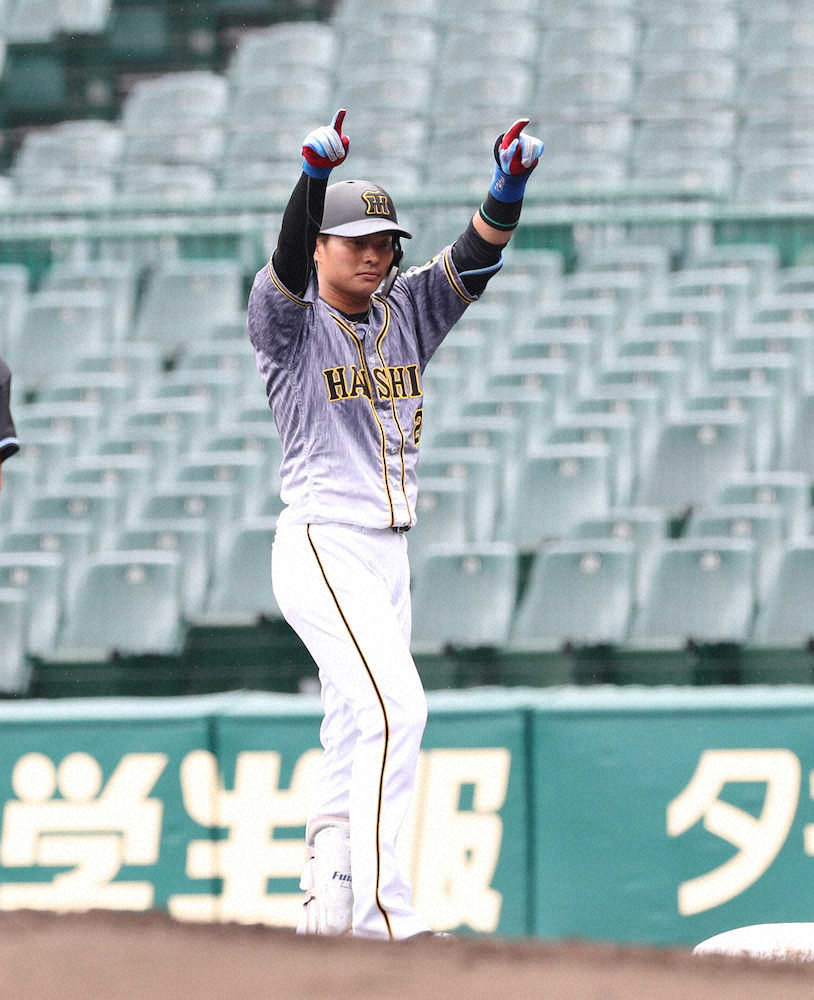 【画像・写真】阪神・北條が先制適時打　紅白戦