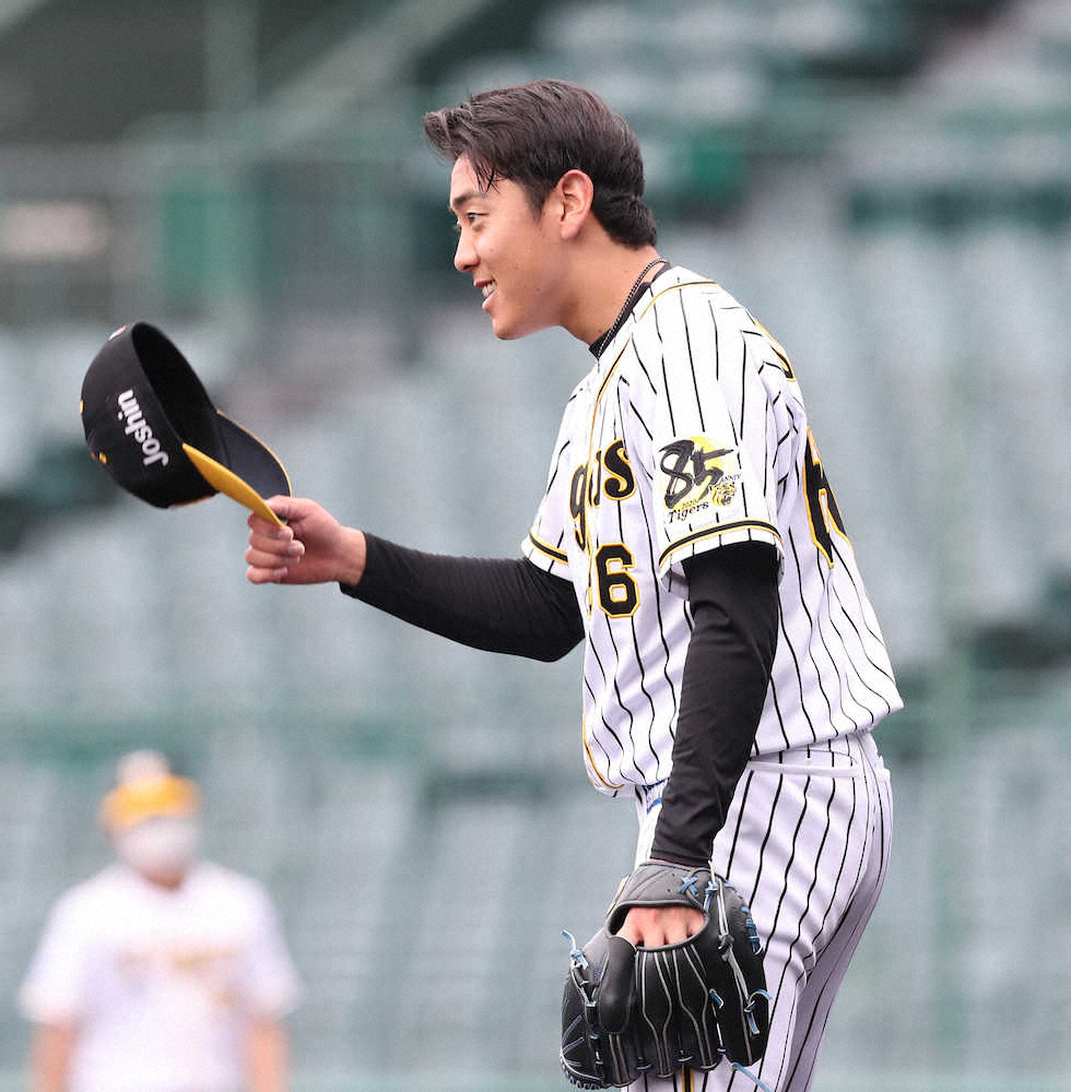 【画像・写真】“虎の一平ちゃん”阪神・小川　自己最速更新の152キロで1回無失点　本家に負けじ“濃厚”なアピール