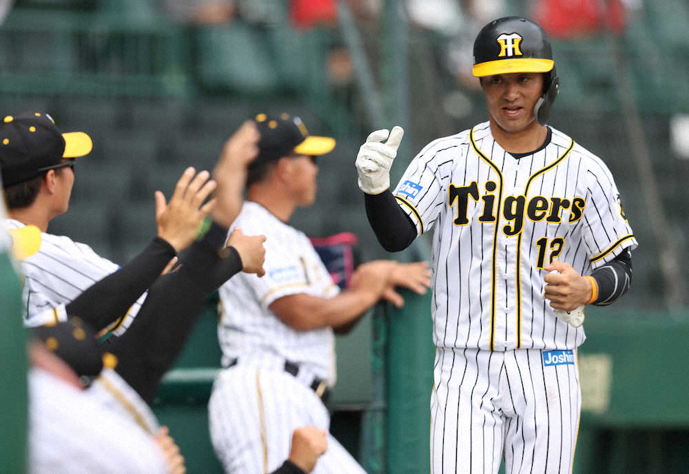 【画像・写真】阪神　“明大コンビ”高山＆坂本の活躍で先制