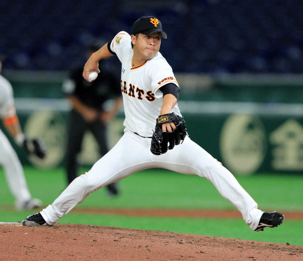 【画像・写真】巨人・鍬原　2番手で2回1失点「細かな制球がまだまだ」修正取り組む
