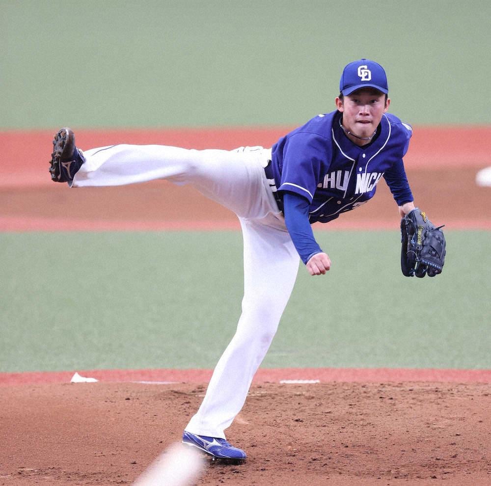 【画像・写真】中日ドラ3・岡野、15年ぶり新人開幕ローテに前進！西武主軸を3者連続空振りK