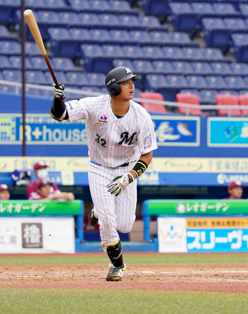 【画像・写真】ロッテドラ2佐藤　先制2ラン「完璧でした」2戦3発に井口監督「開幕スタメン十分ある」