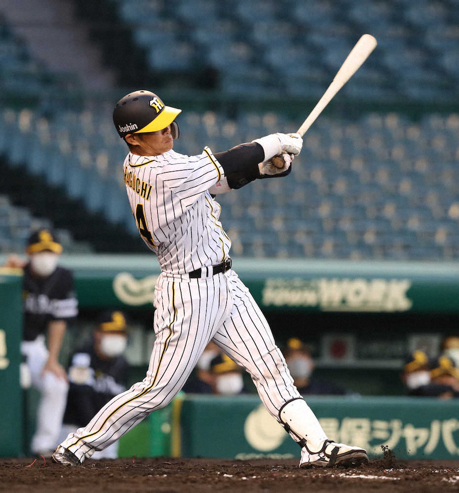 【画像・写真】阪神・原口が豪快同点弾　ソフトB先発・東浜の失投を完璧にとらえる