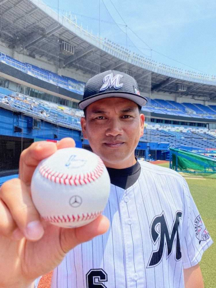 【画像・写真】ロッテ　本拠1軍主催試合で「メルセデス・ベンツ球」使用　井口監督“愛用”が縁で実現