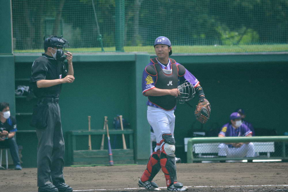 【画像・写真】日本製鉄かずさマジック・中村　捕手転向でOP戦先発出場　甲子園V大阪桐蔭主将が新たな挑戦