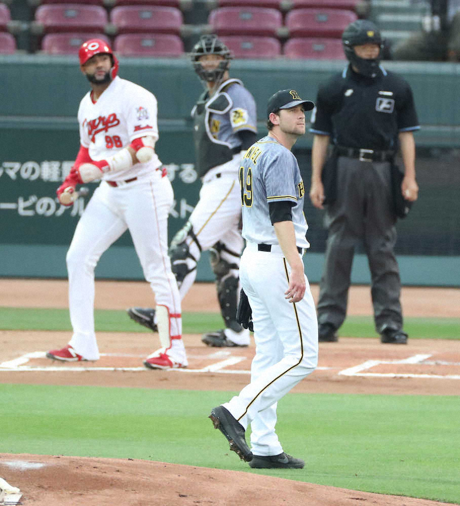 【画像・写真】阪神先発・ガンケル　初回に満塁ホームラン浴びる…広島メヒアに