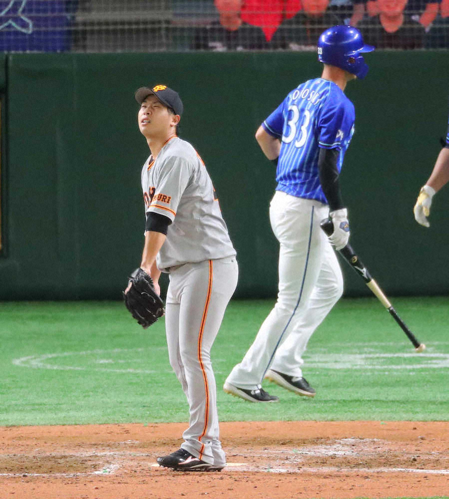 【画像・写真】巨人・鍬原　3回6失点、制球苦しみ5四死球の乱調　原監督「彼の良さは見えなかった」