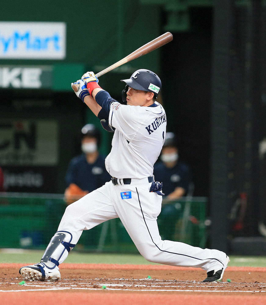 【画像・写真】西武・栗山　楽天の岸から先制打