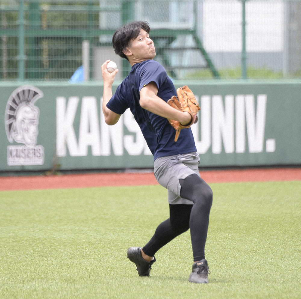 【画像・写真】関大、約2カ月半ぶり練習再開　今秋ドラフト候補・高野脩汰「どんな形でもいいのでプロ入りしたい」