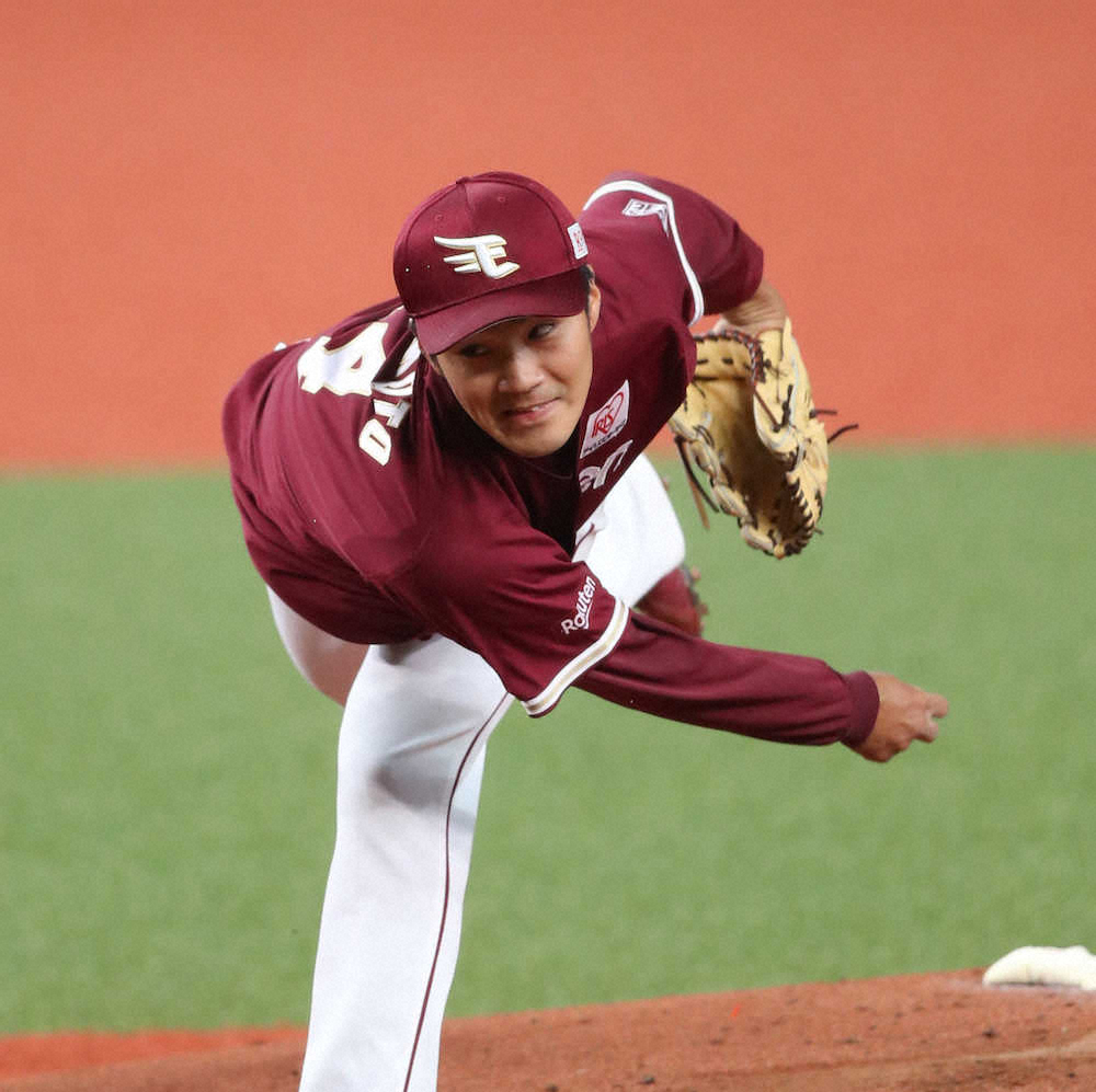 【画像・写真】楽天・則本昂　7回1失点の完ぺき投球　許した安打は内野安打1本だけ