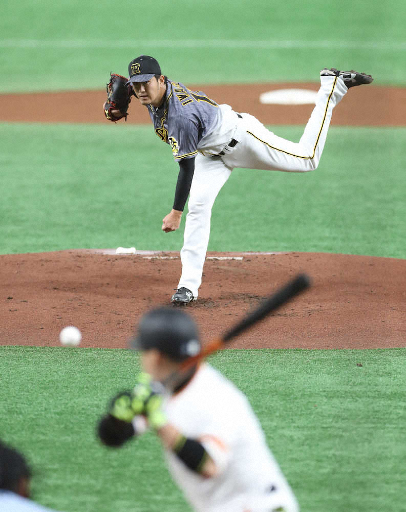 【画像・写真】阪神・岩貞が17年以来3年ぶりの安打　投げては3回まで1失点粘投