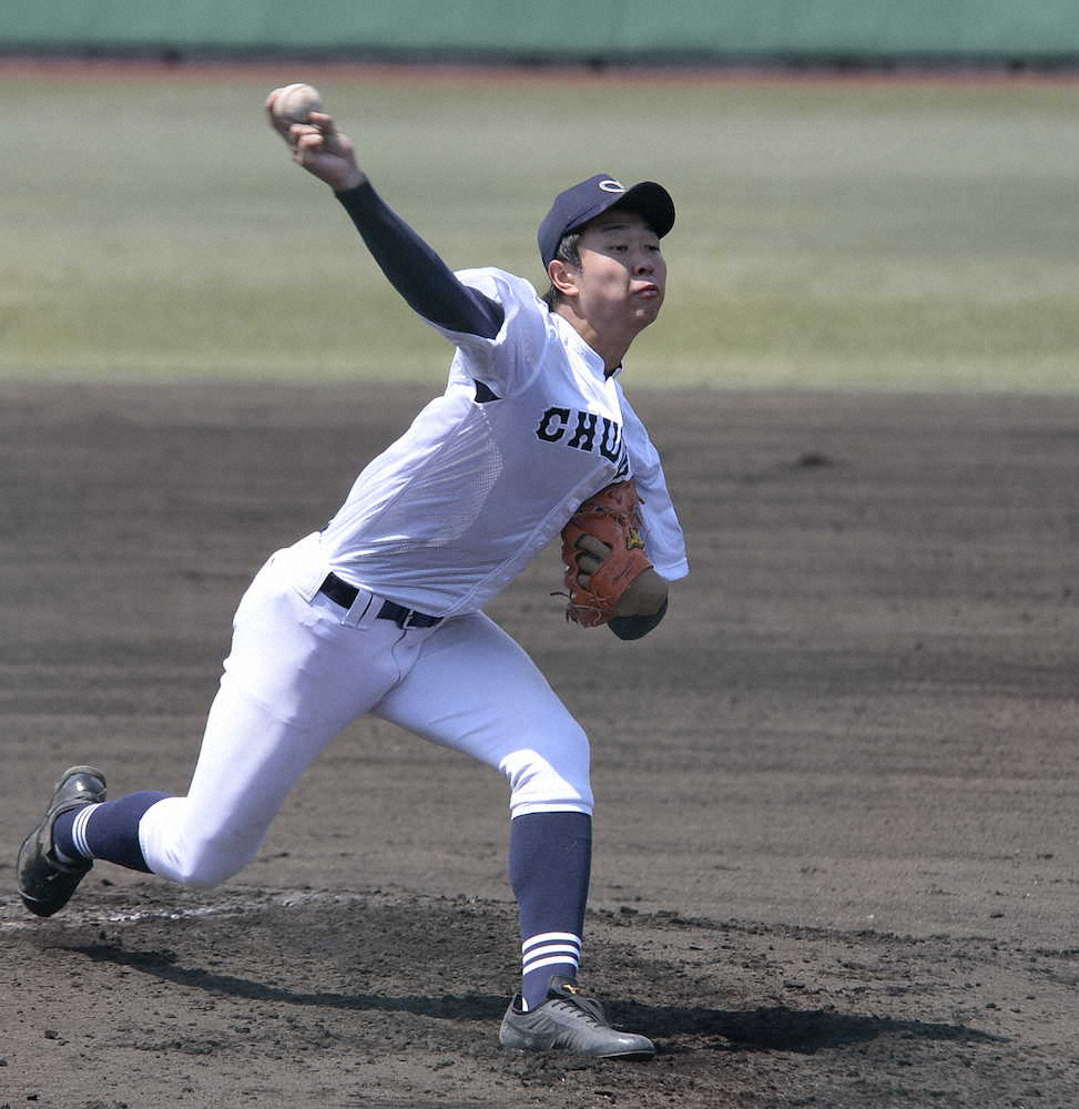 【画像・写真】ドラフト候補右腕の中京大中京・高橋　最速148キロで5回1失点も反省「まだまだ」