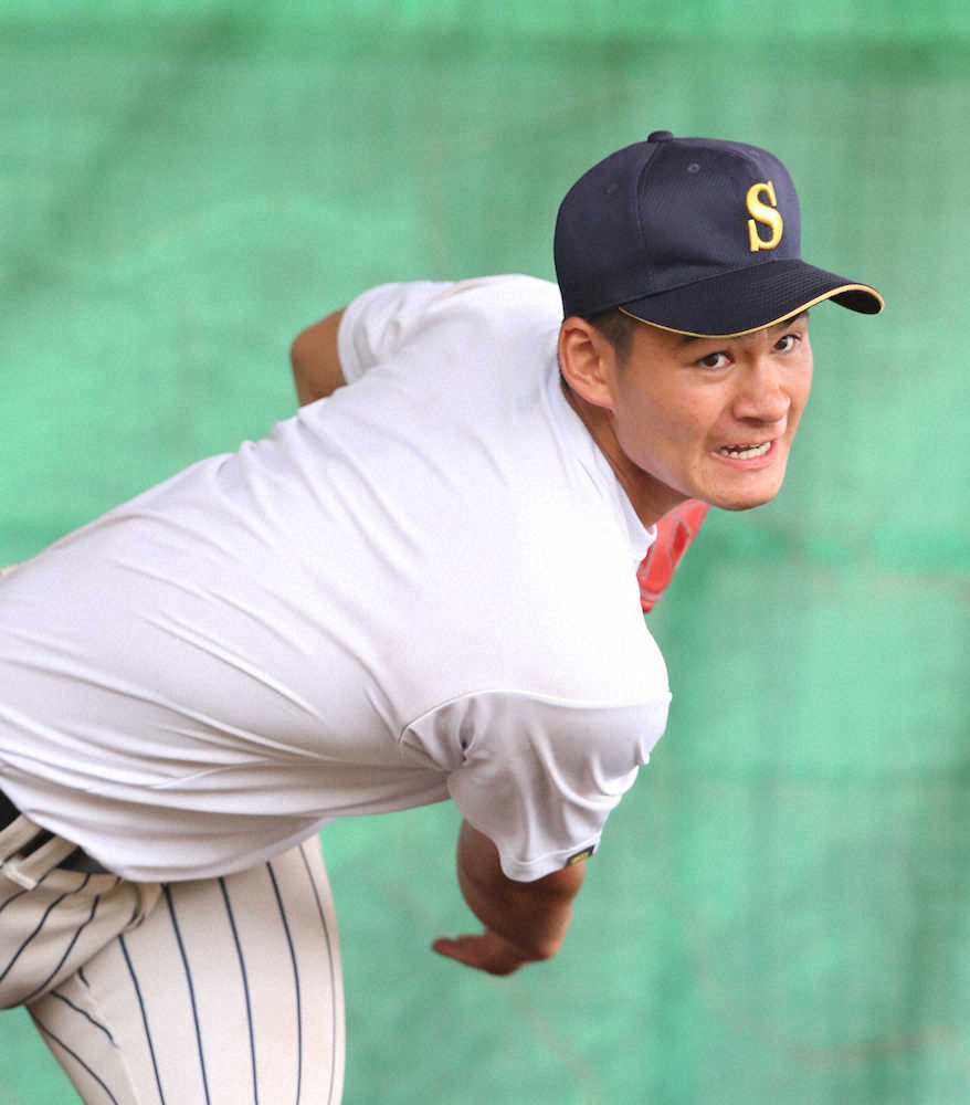 【画像・写真】明石商・中森　27、28日に救援登板「155キロ目指してやってきた。どれくらい出るか楽しみ」