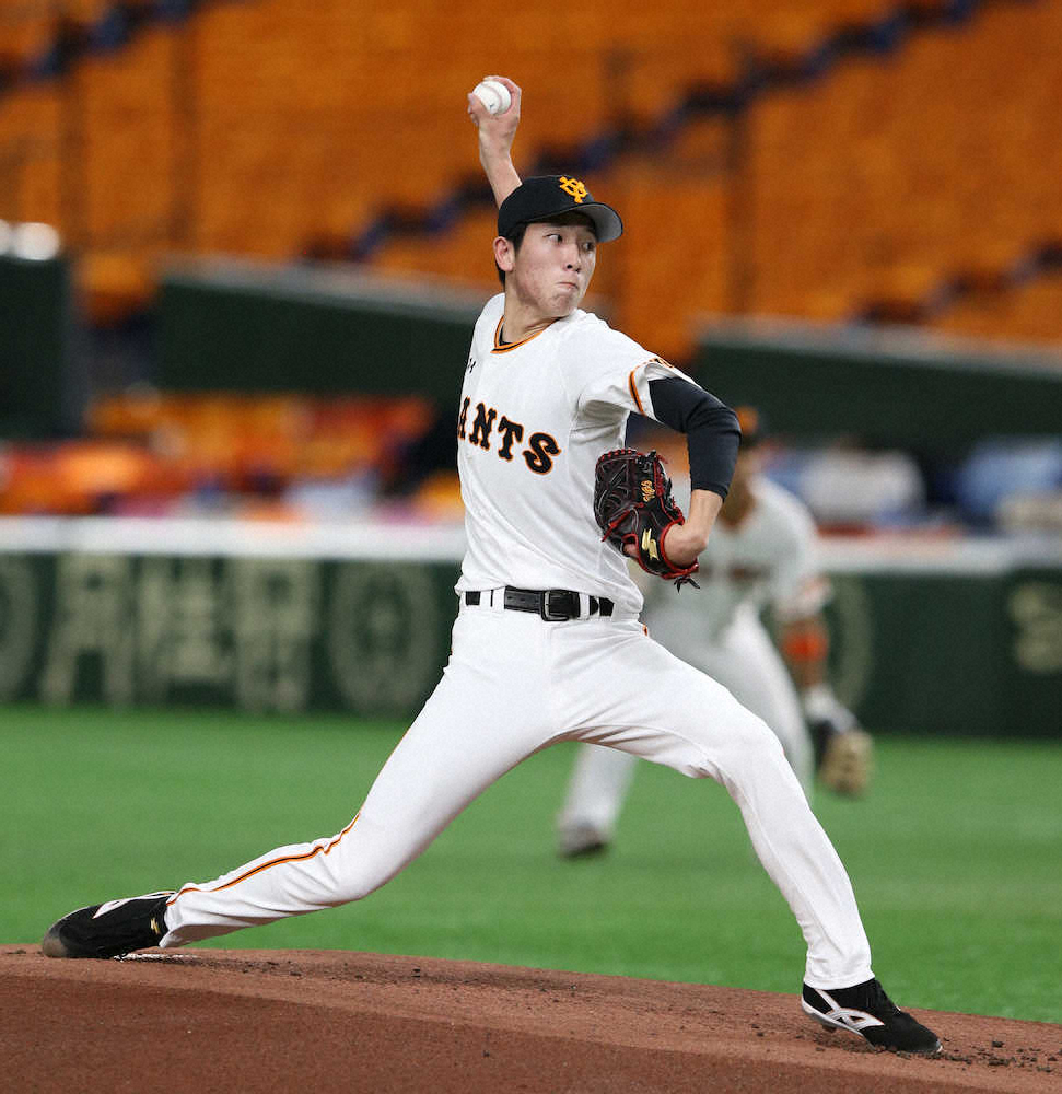 【画像・写真】＜巨・広＞巨人先発の戸郷（撮影・吉田　剛）