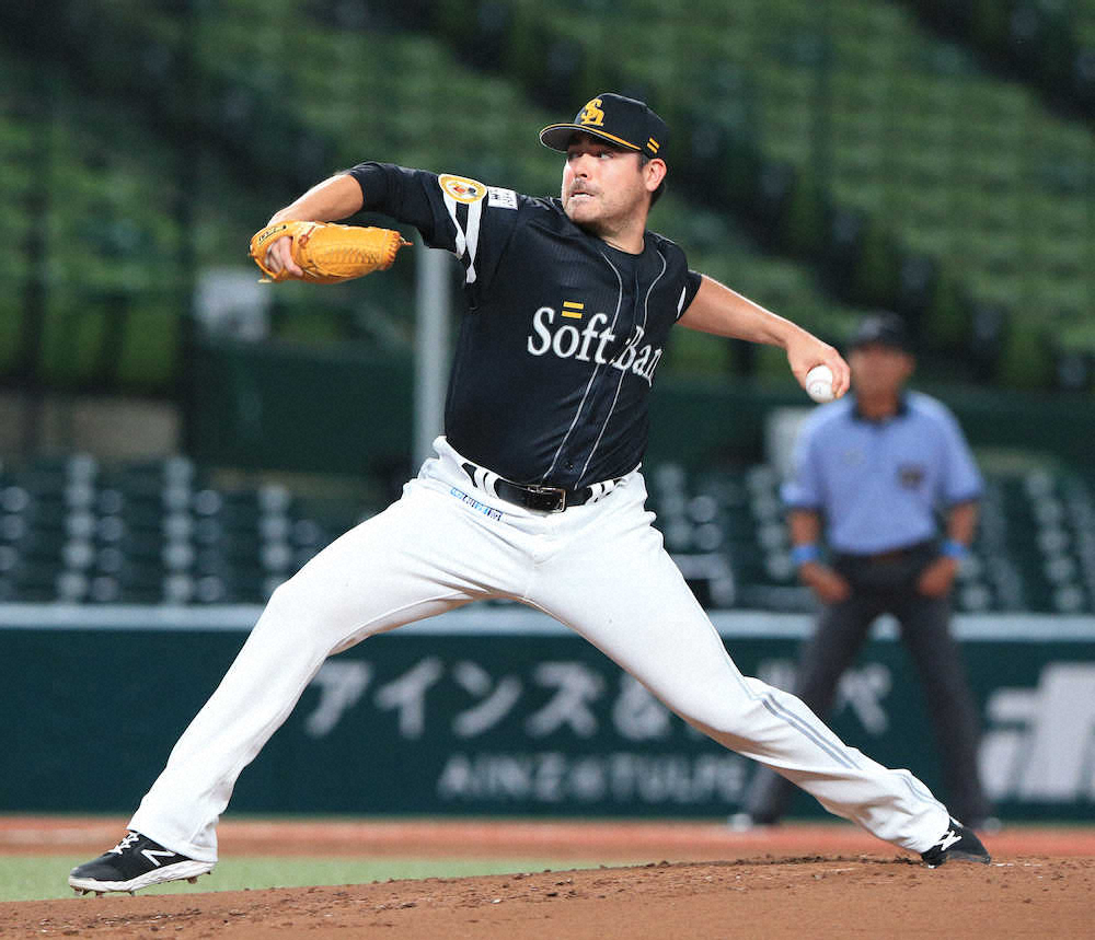 【画像・写真】＜西・ソ＞ソフトバンク先発のムーア（撮影・西尾　大助）